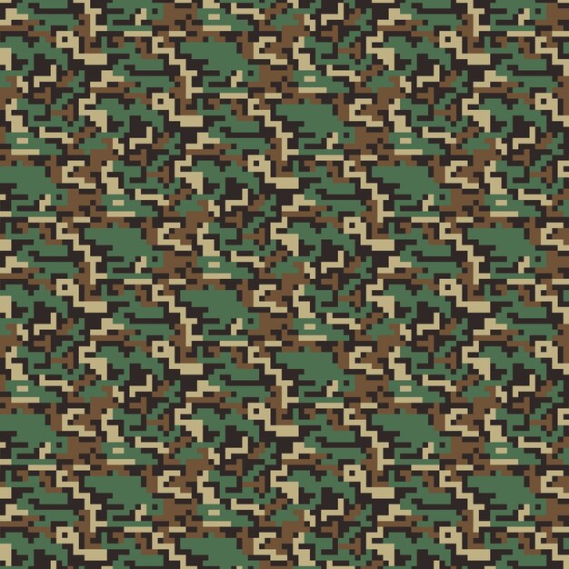 patrón de camuflaje digital de diseño plano
