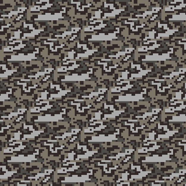 Patrón de camuflaje digital de diseño plano