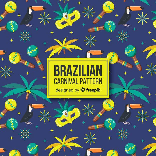 Patrón carnaval brasileño