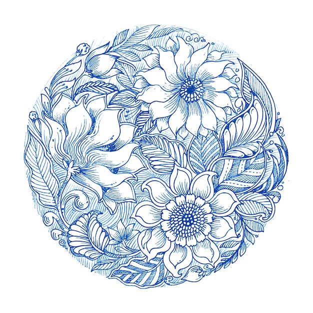 Patrón circular de diseño decorativo mandala.
