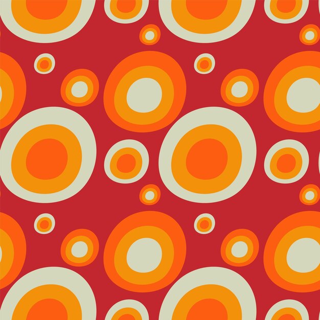 Patrón de círculo naranja retro