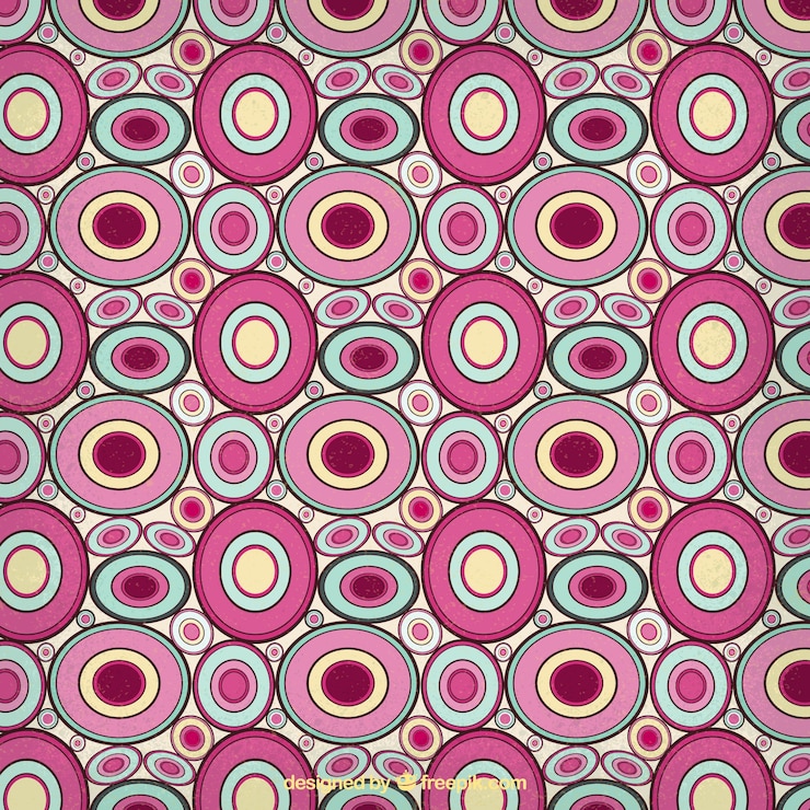 Vector gratuito patrón con círculos abstractos