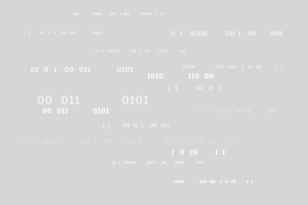 Vector gratuito patrón de código binario sobre fondo gris