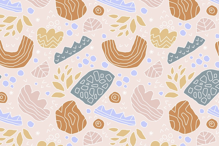 Vector gratuito patrón de collage recortado dibujado a mano