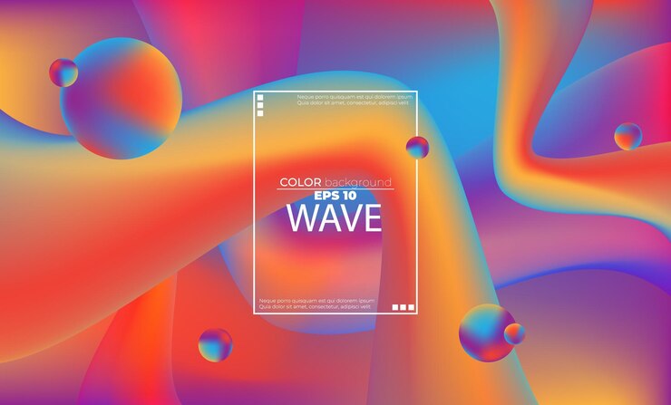 Vector gratuito patrón de color de onda fluida abstracta de fondo degradado líquido de color neón con estilo de movimiento dinámico geométrico moderno adecuado para papel tapiz banner fondo tarjeta libro ilustración página de inicio