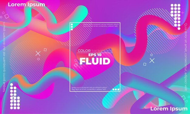 Patrón de color de onda fluida abstracta de fondo degradado líquido de color neón con estilo de movimiento dinámico geométrico moderno Adecuado para papel tapiz Banner Fondo Tarjeta Libro Ilustración página de inicio