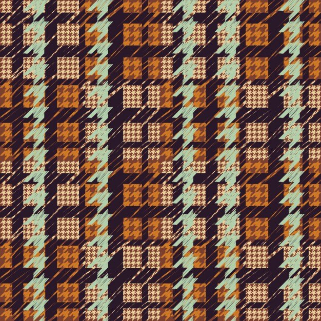 Patrón coloreado de pata de gallo