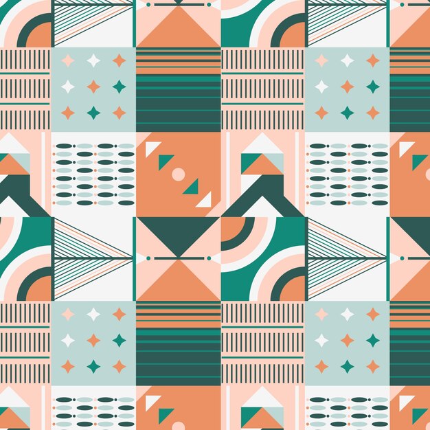 Patrón de colores apagados de diseño plano