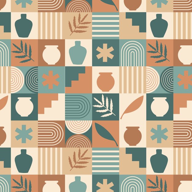 Patrón de colores apagados de diseño plano