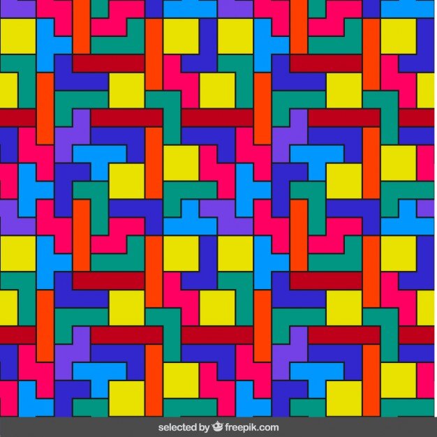 Patrón de colores Tetris