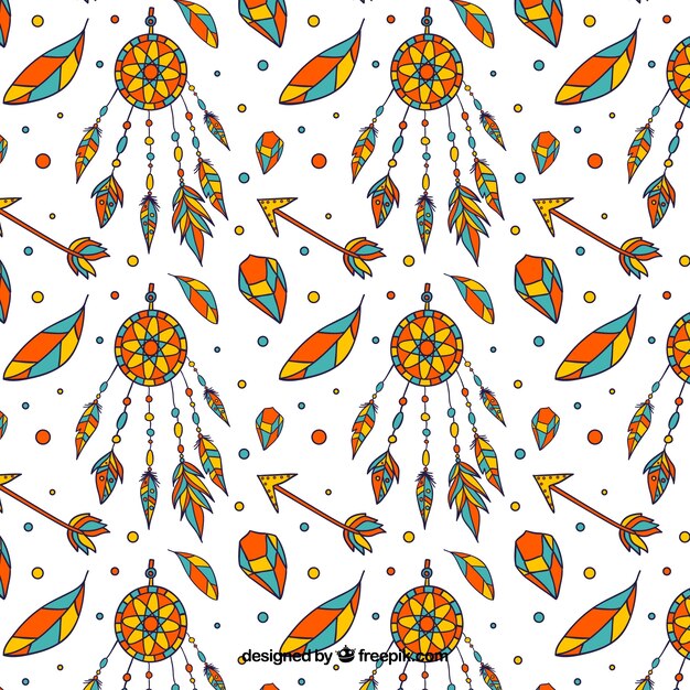 Patrón colorido boho