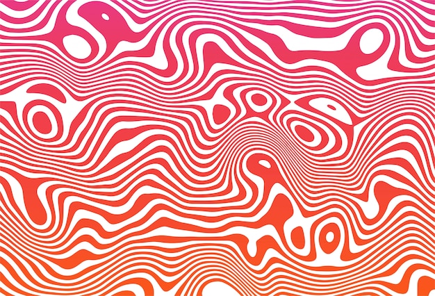 Patrón colorido mínimo con fondo de líneas curvas