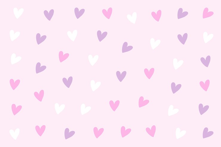 Vector gratuito patrón de corazón de amor decorativo y lindo para papel de envolver