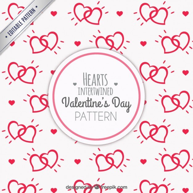 Patrón de corazones entrelazados