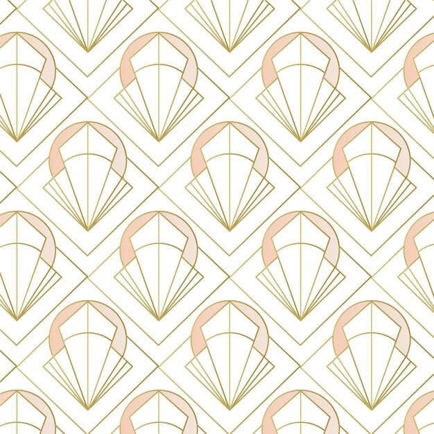 Patrón sin costuras art deco vintage