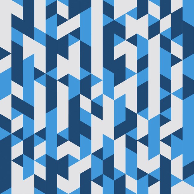 Patrón sin costuras geométrico azul Fondo abstracto Ilustración vectorial