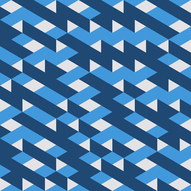 Patrón sin costuras geométrico azul Fondo abstracto Ilustración vectorial