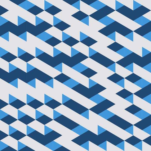 Patrón sin costuras geométrico azul Fondo abstracto Ilustración vectorial