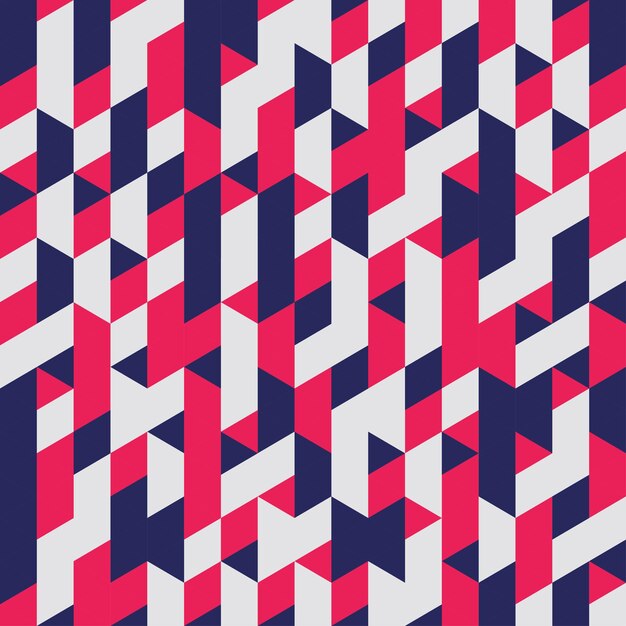 Patrón sin costuras geométrico rojo Fondo abstracto Ilustración vectorial