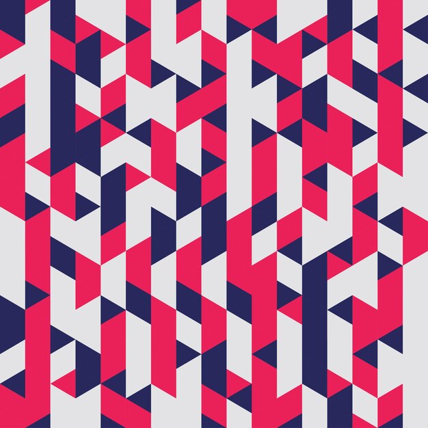 Patrón sin costuras geométrico rojo Fondo abstracto Ilustración vectorial
