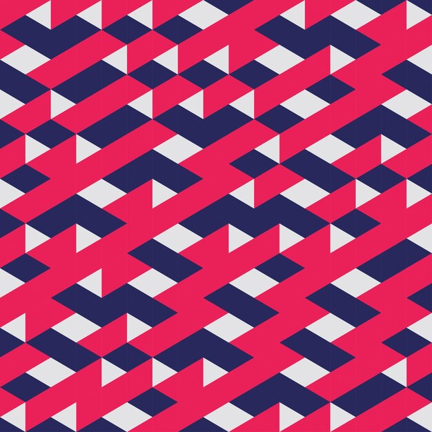 Patrón sin costuras geométrico rojo Fondo abstracto Ilustración vectorial