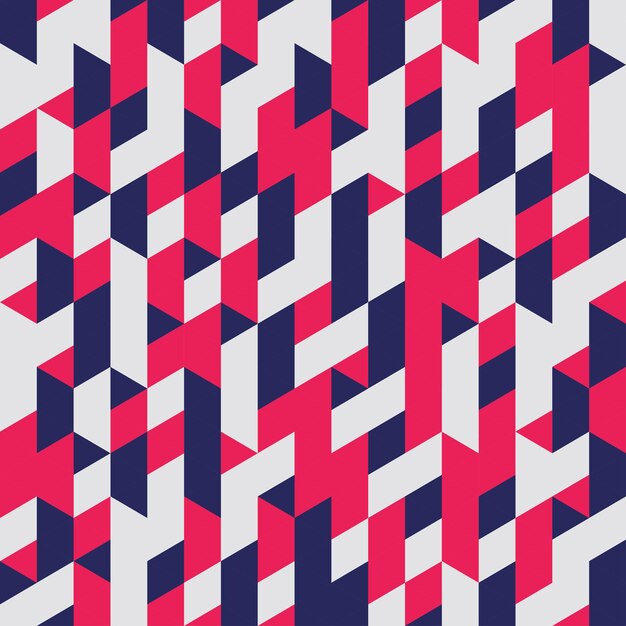 Patrón sin costuras geométrico rojo Fondo abstracto Ilustración vectorial