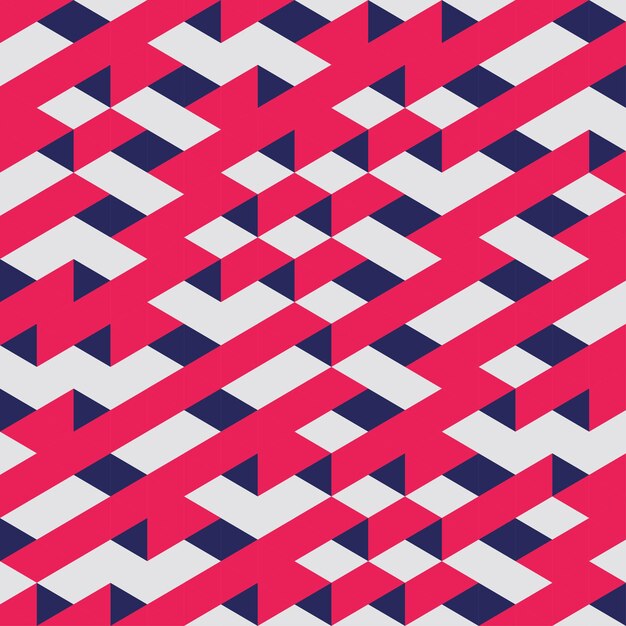 Patrón sin costuras geométrico rojo Fondo abstracto Ilustración vectorial