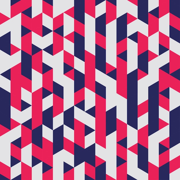 Patrón sin costuras geométrico rojo Fondo abstracto Ilustración vectorial