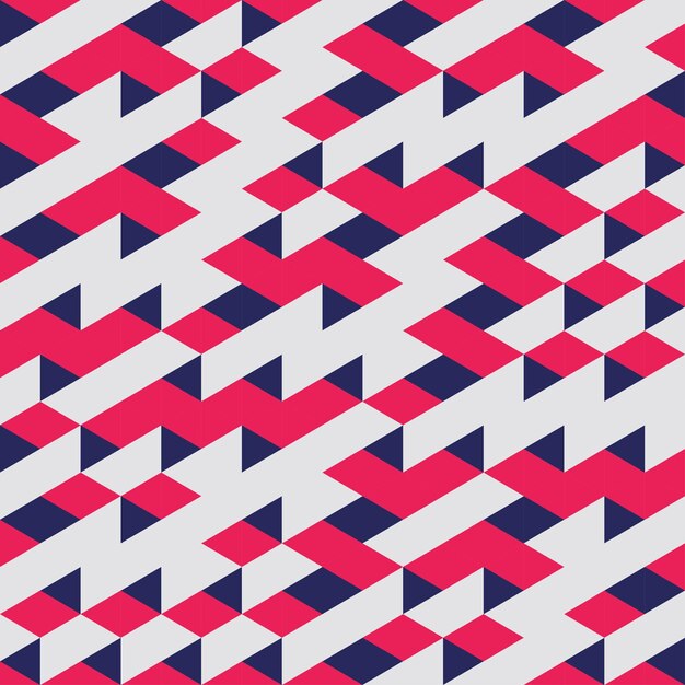 Patrón sin costuras geométrico rojo Fondo abstracto Ilustración vectorial