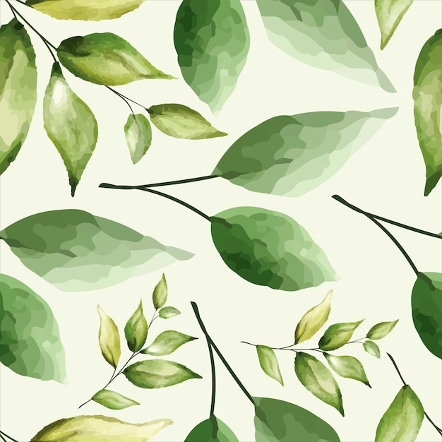 patrón sin costuras hermoso diseño de hojas de vegetación