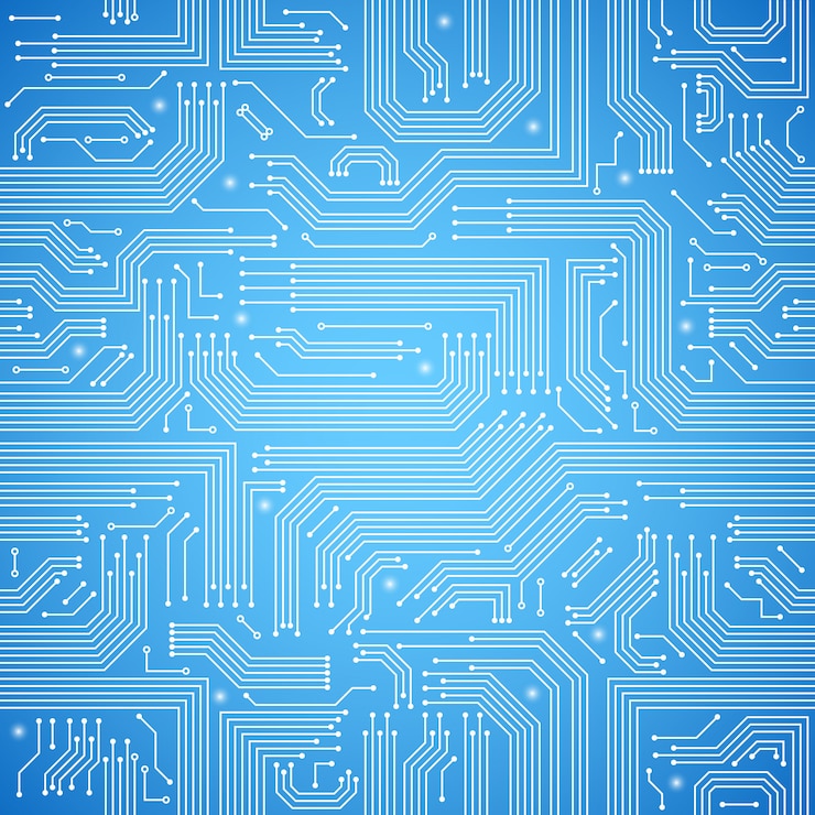 Vector gratuito patrón sin costuras de las placas de circuitos