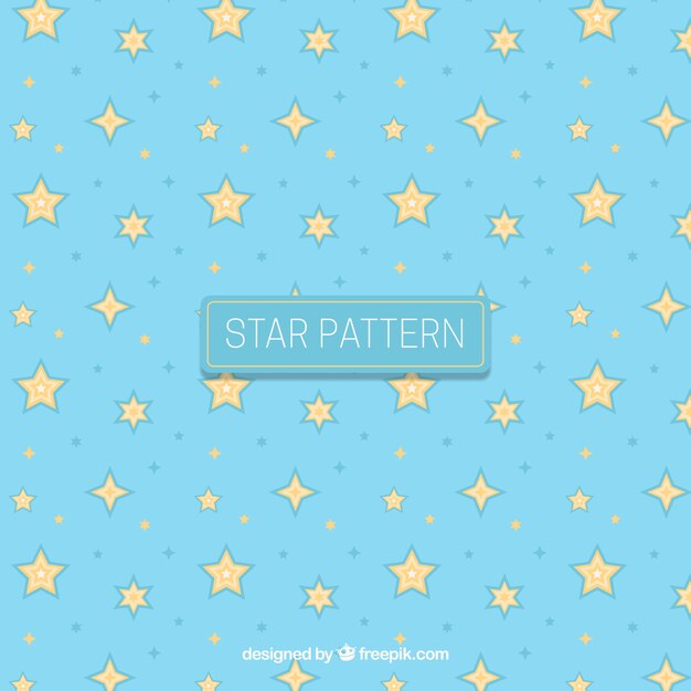 Patrón creativo azul de estrellas