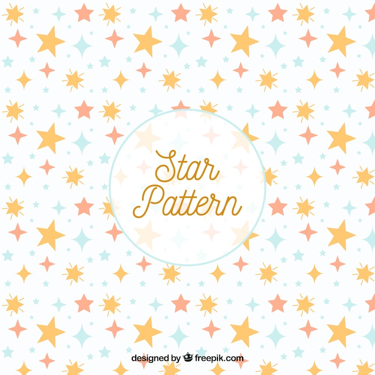 Vector gratuito patrón creativo blanco de estrellas