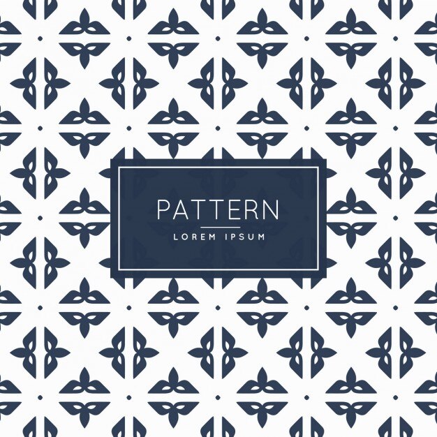 Patrón decorativo abstracto en diseño plano
