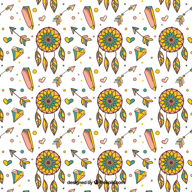 Patrón decorativo boho
