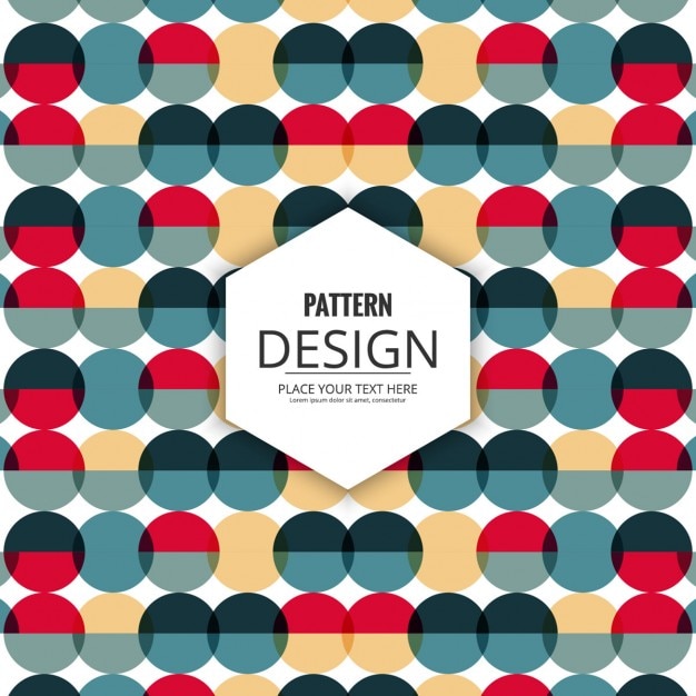 Patrón decorativo retro de círculos