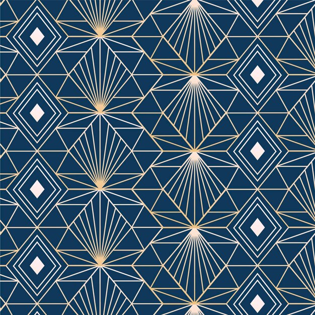 Patrón de degradado art deco