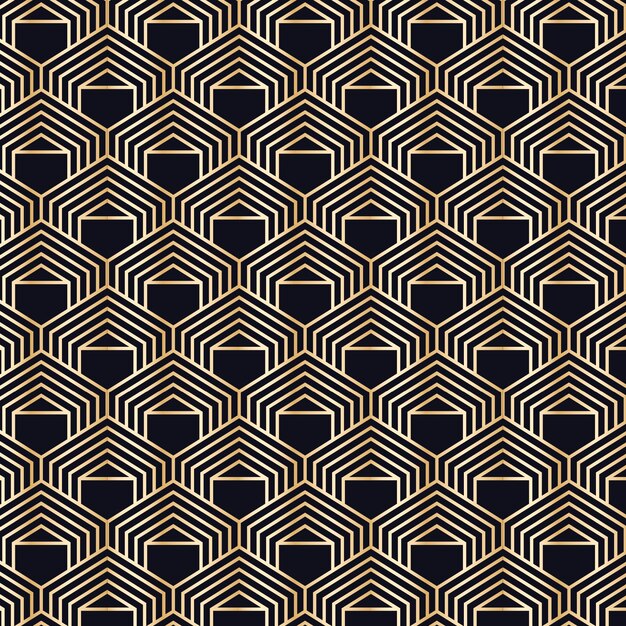 Patrón de degradado art deco