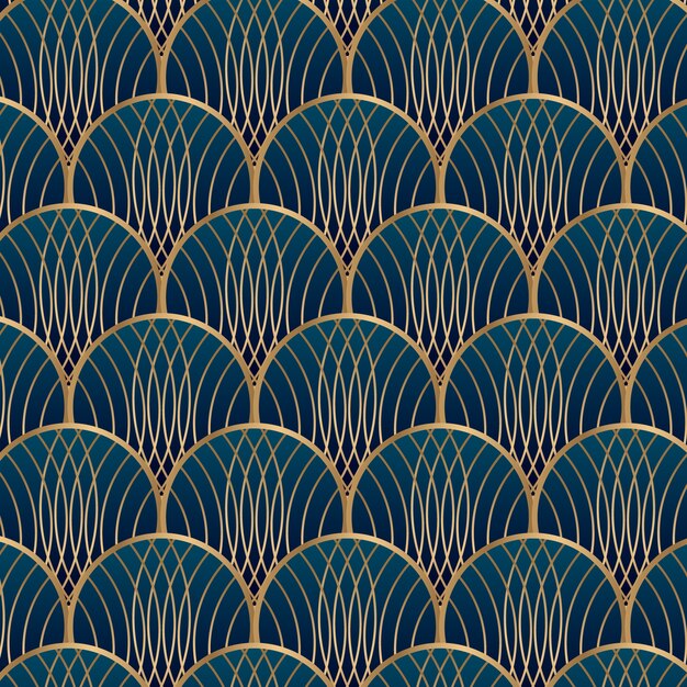 Patrón de degradado art deco