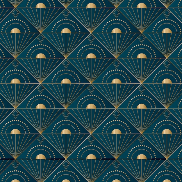 Patrón de degradado art deco
