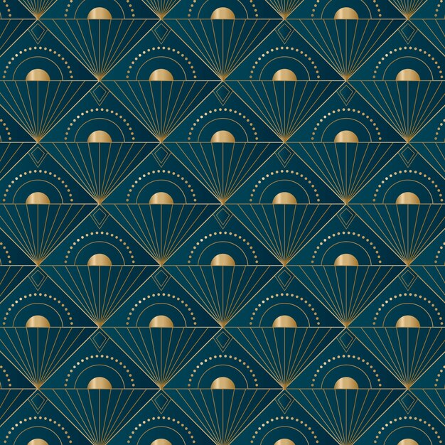 Patrón de degradado art deco