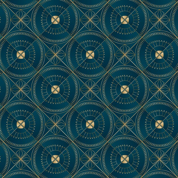 Patrón de degradado art deco
