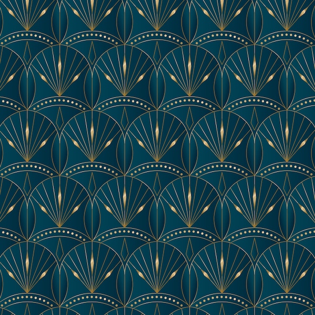 Patrón de degradado art deco