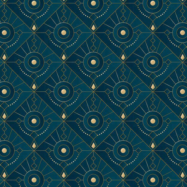 Patrón de degradado art deco
