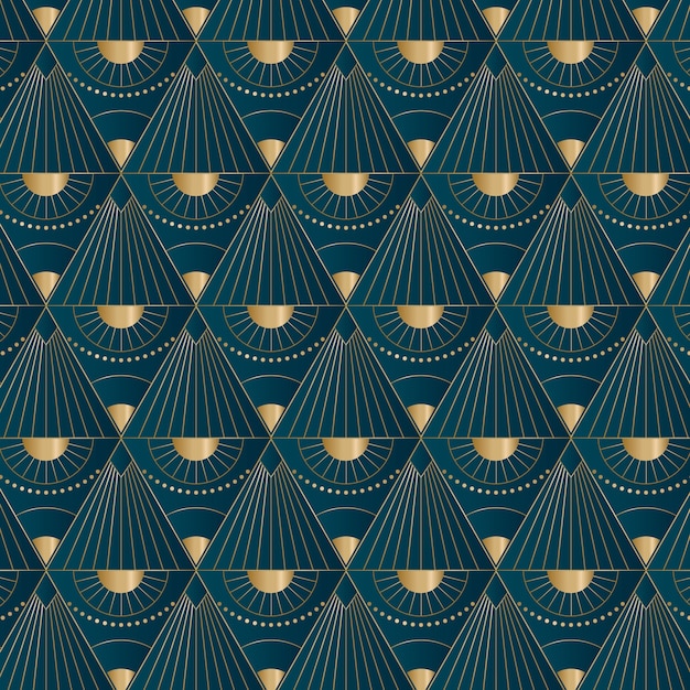 Patrón de degradado art deco