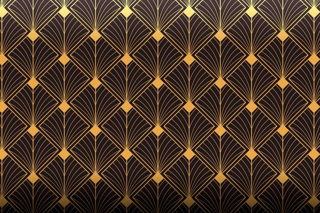 Patrón de degradado retro art deco