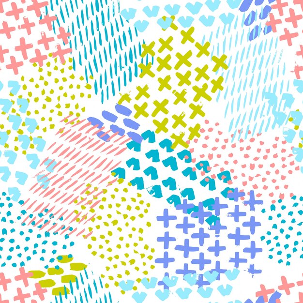 Patrón dibujado a mano colorido