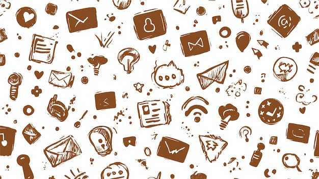 patrón de dibujos en el icono de la red