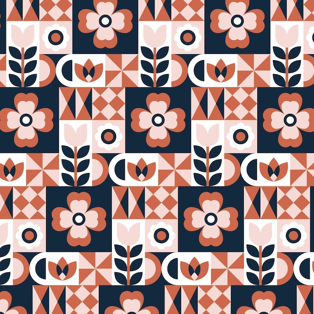 Patrón de diseño plano escandinavo