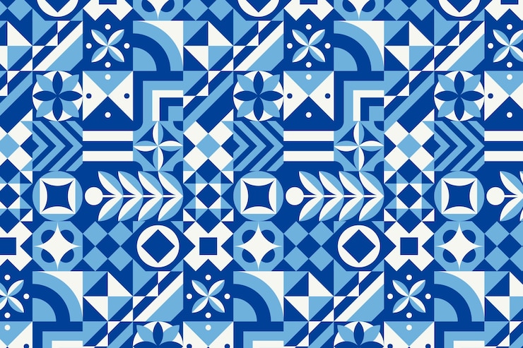 Vector gratuito patrón de diseño plano escandinavo